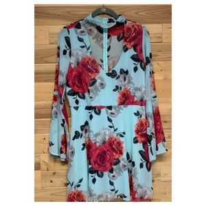 Boutique bell sleeve floral dress